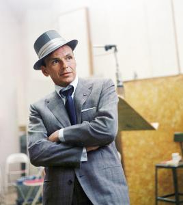 Frank Sinatra at a Capitol Records recording session in Los Angeles, CA. 1954. Photo © 1978 Sid Avery.