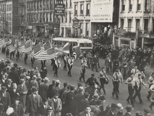 German American Bund parade on East 86th Street, New York City, October 30, 1937. Photo courtesy Library of Congress.